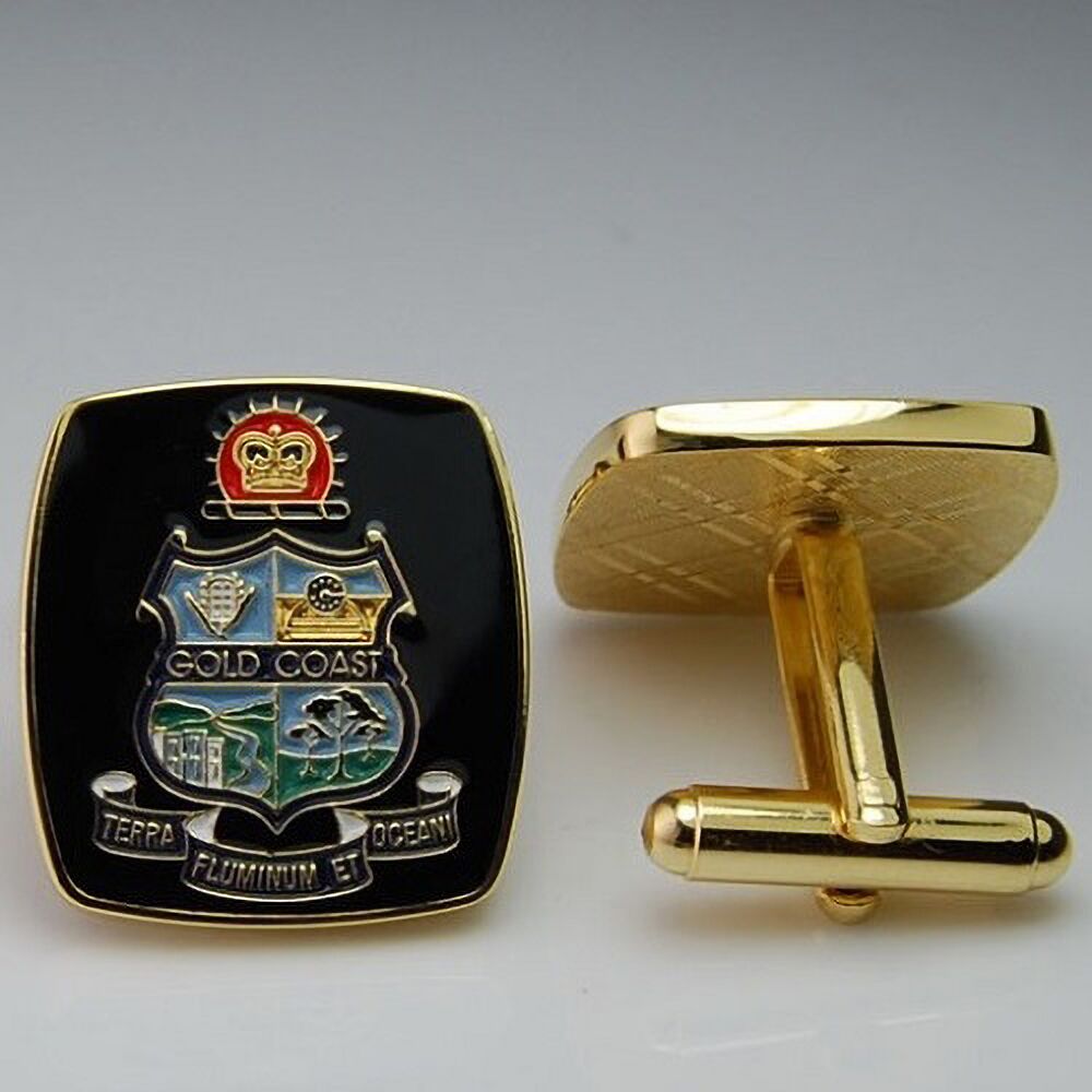 OFFECC_sample6 Custom Made Enamel Crest Cufflinks