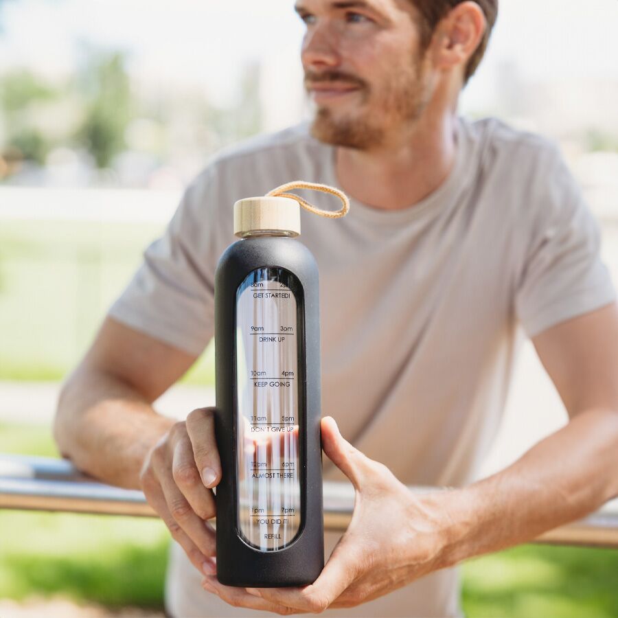 Arlo 1L Glass Water Bottle