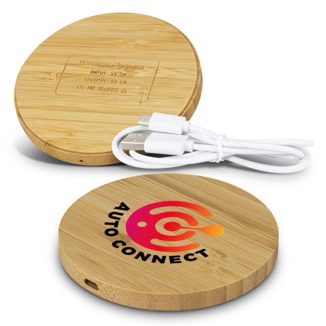 Vita Bamboo Wireless Charger – Round