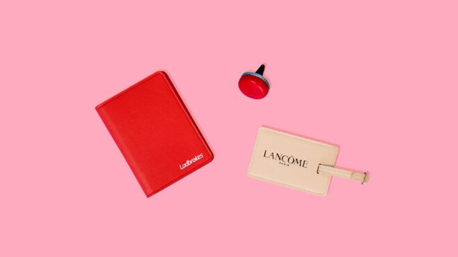 Travel_Flatlay Passport Wallet With Card Slots