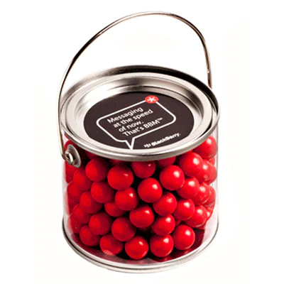 Medium PVC Bucket with Orange Choc Drops 400g