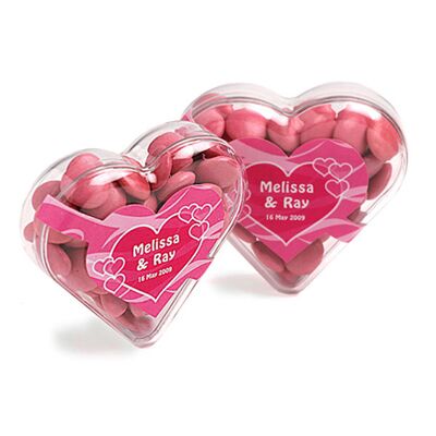 Acrylic Heart with Choc Beans 50g