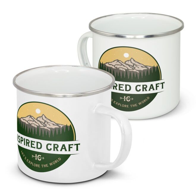 Explorer Enamel Mug – Full Colour Design