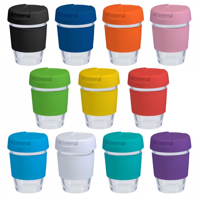 Glass Karma Kup Plastic Flip Lid