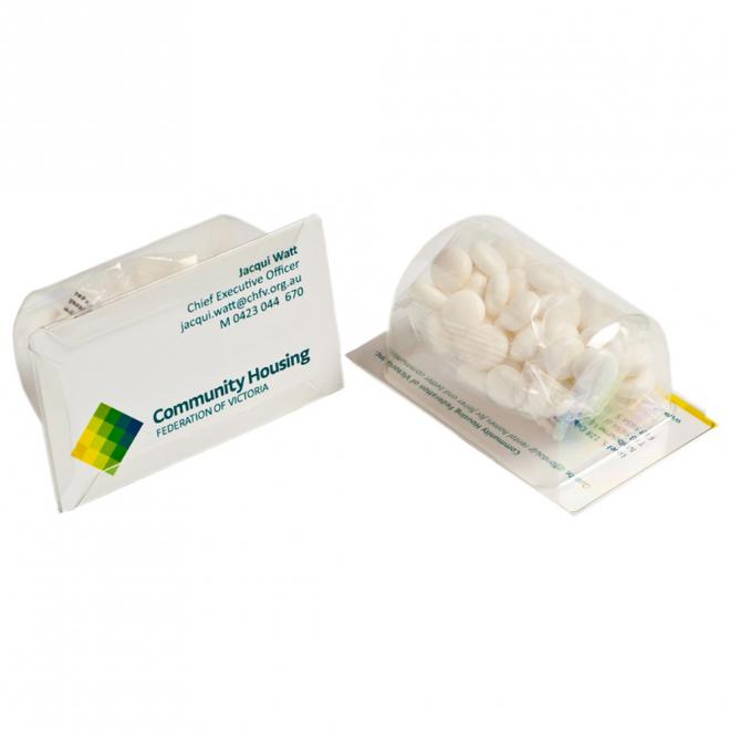 Biz Card Treats with Mints