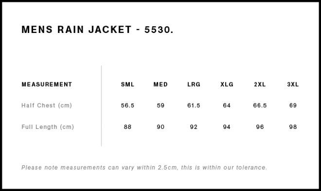 Mens Rain Jacket