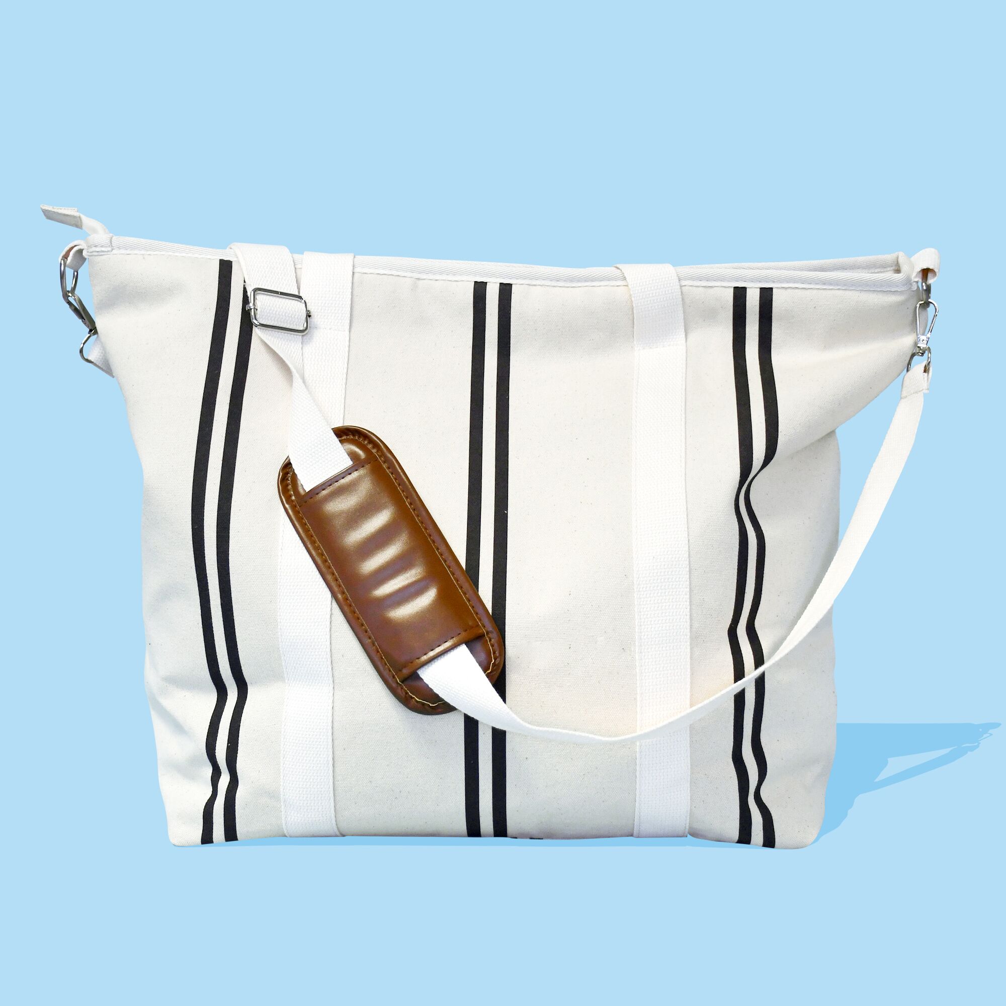 03_Grey Beach Bag Canvas Beach Bag