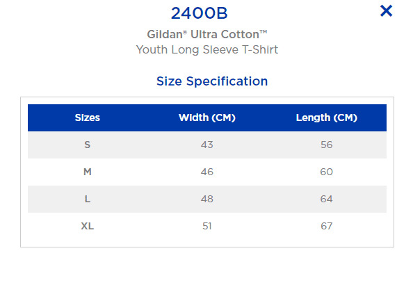 2400B Ultra Cotton Youth Long Sleeve T-Shirt