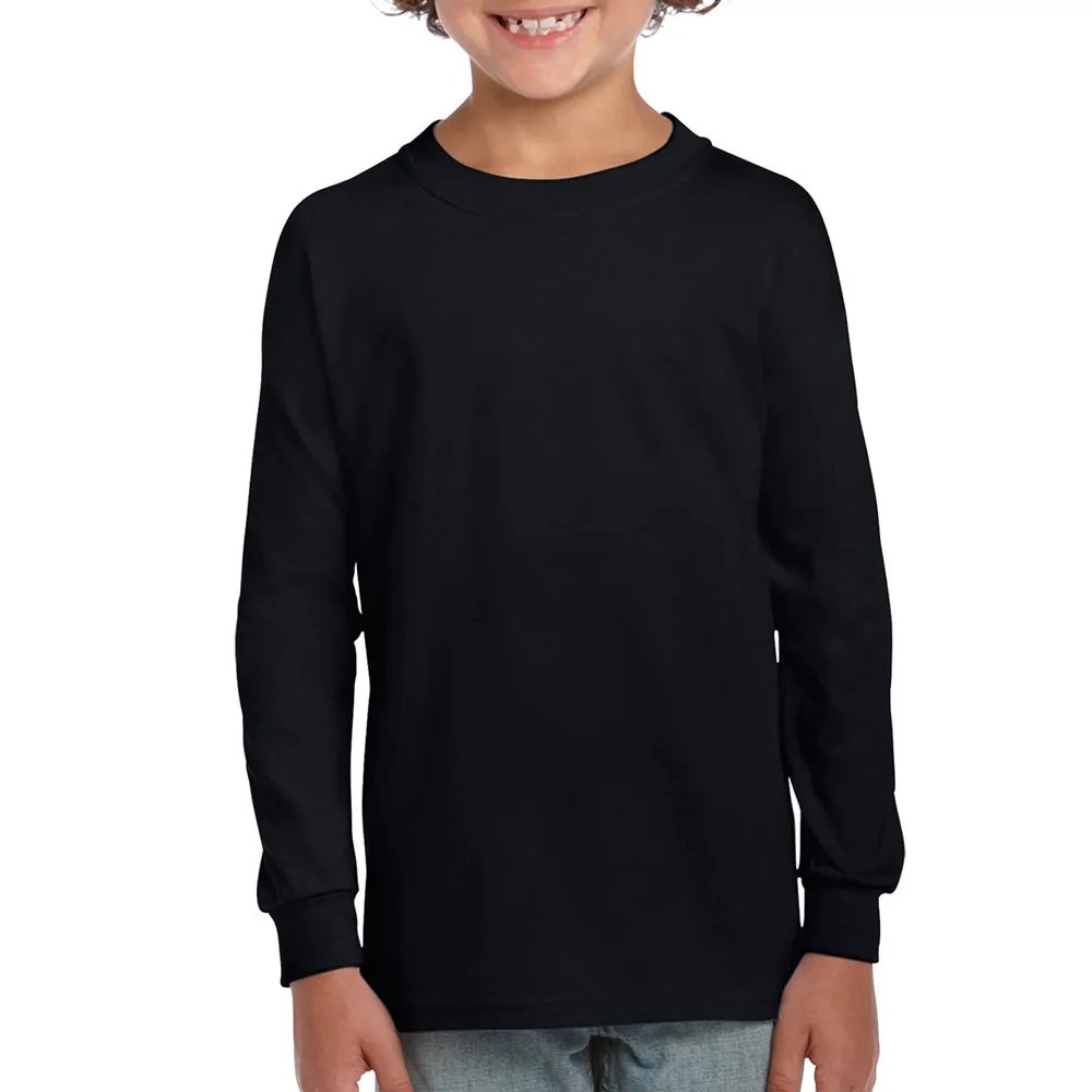 2400B_black Ultra Cotton Youth Long Sleeve T-Shirt