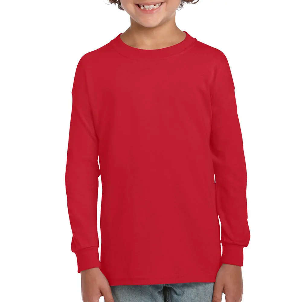 2400B_red Ultra Cotton Youth Long Sleeve T-Shirt