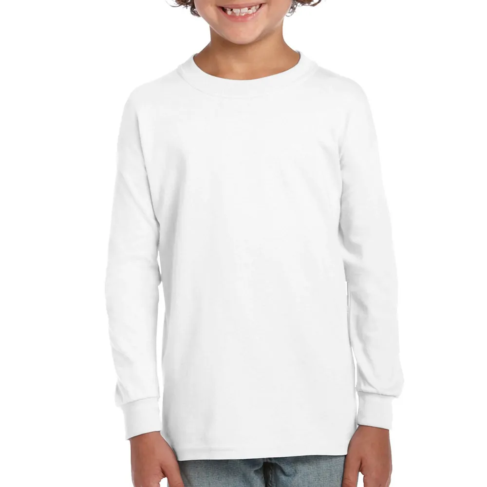 2400B_white Ultra Cotton Youth Long Sleeve T-Shirt