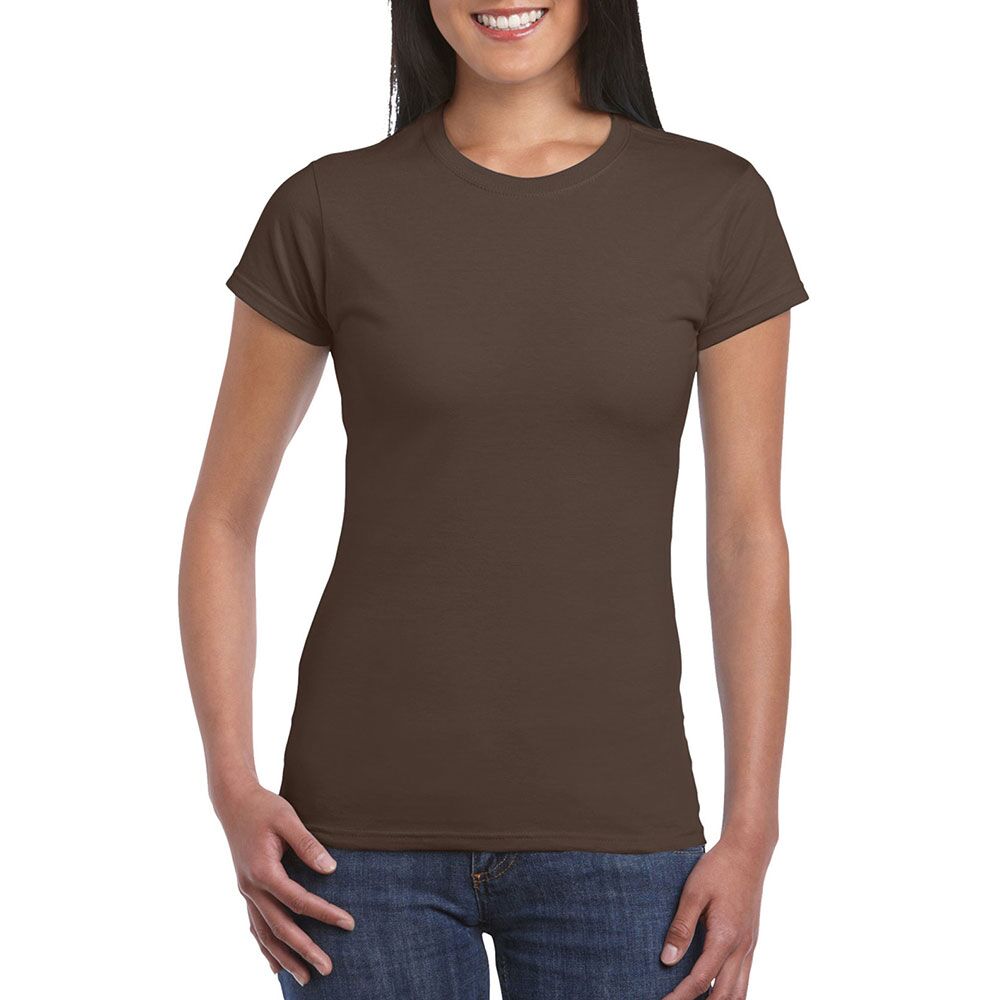 64000L_darkchocolate Soft Style Ladies T-Shirt