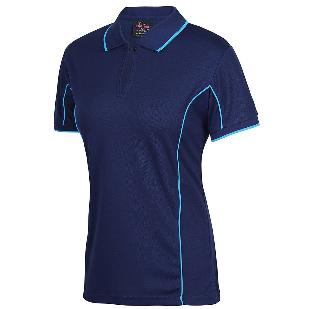 7LPI_jrnavy Ladies Piping Polo