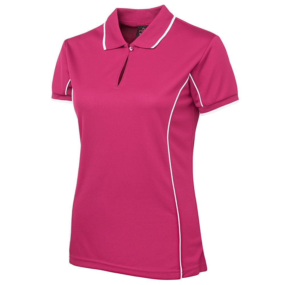 7LPI_pink Ladies Piping Polo