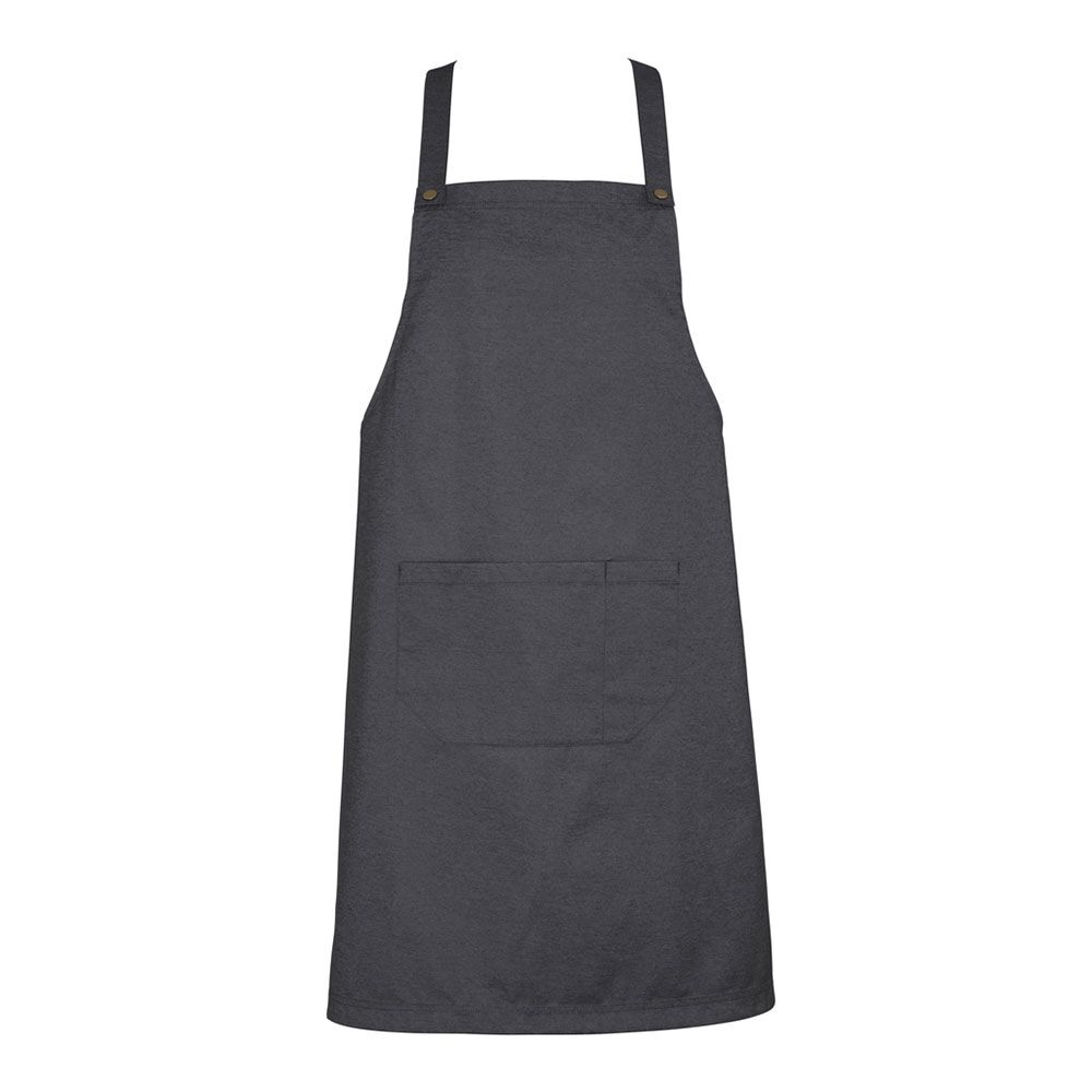 BA55_grey Unisex Urban Bib Apron