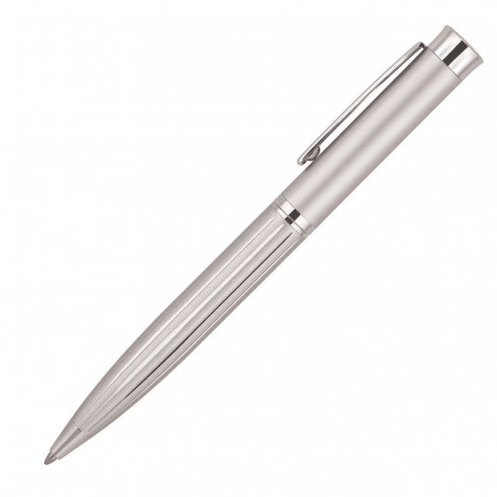 DER102_silver-1.jpg Derofe Stripe Silver Ballpoint Pen