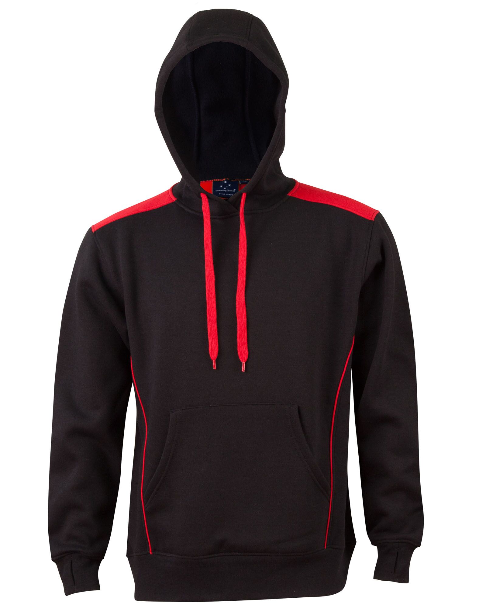 FL19_BlkRed_l Croxton Hoodie Adult Unisex