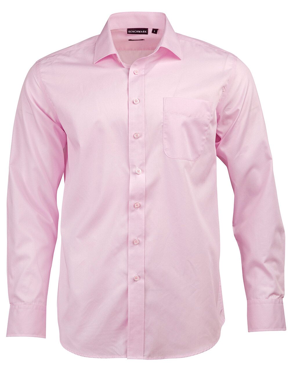 M7110L_SoftPink_l Barkley Mens Taped Seam Long Sleeve Shirt