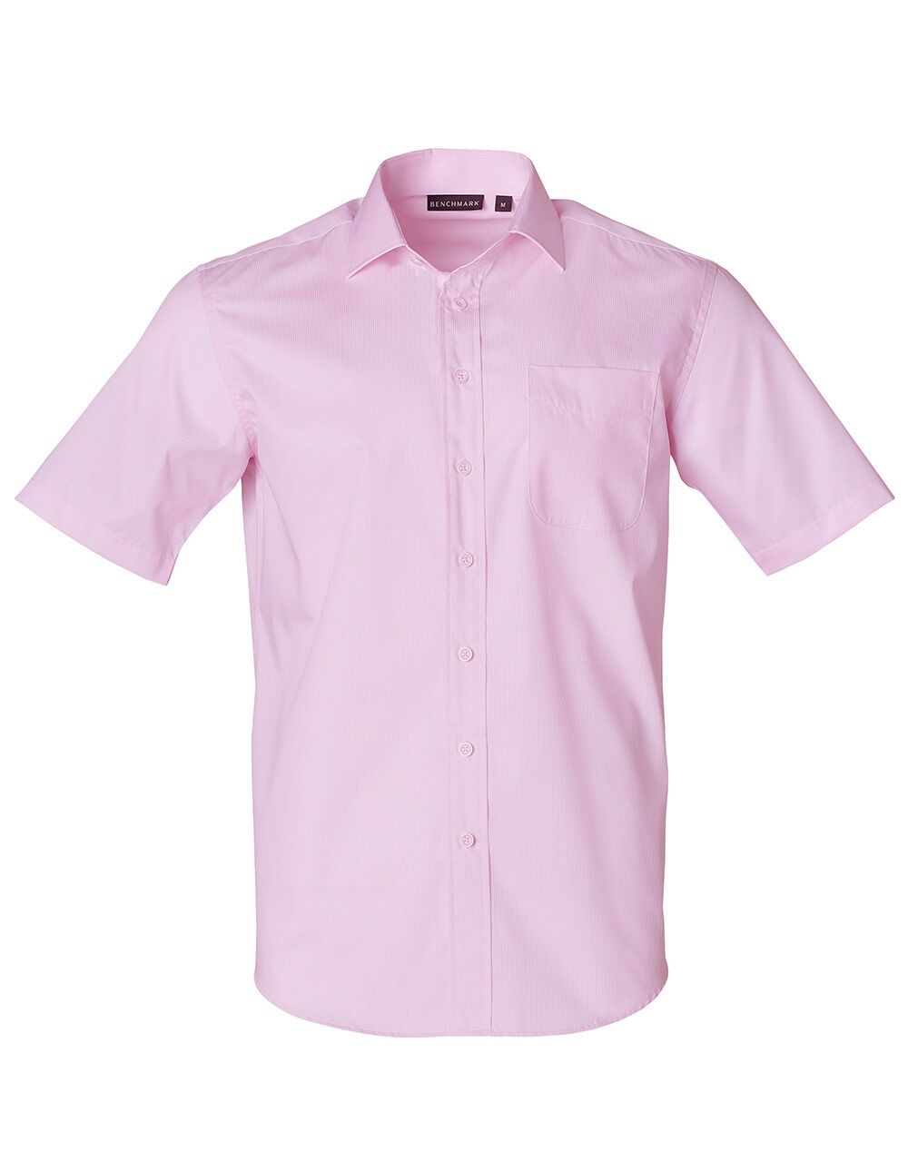 M7110S_SoftPink_l Barkley Mens Taped Seam Short Sleeve Shirt