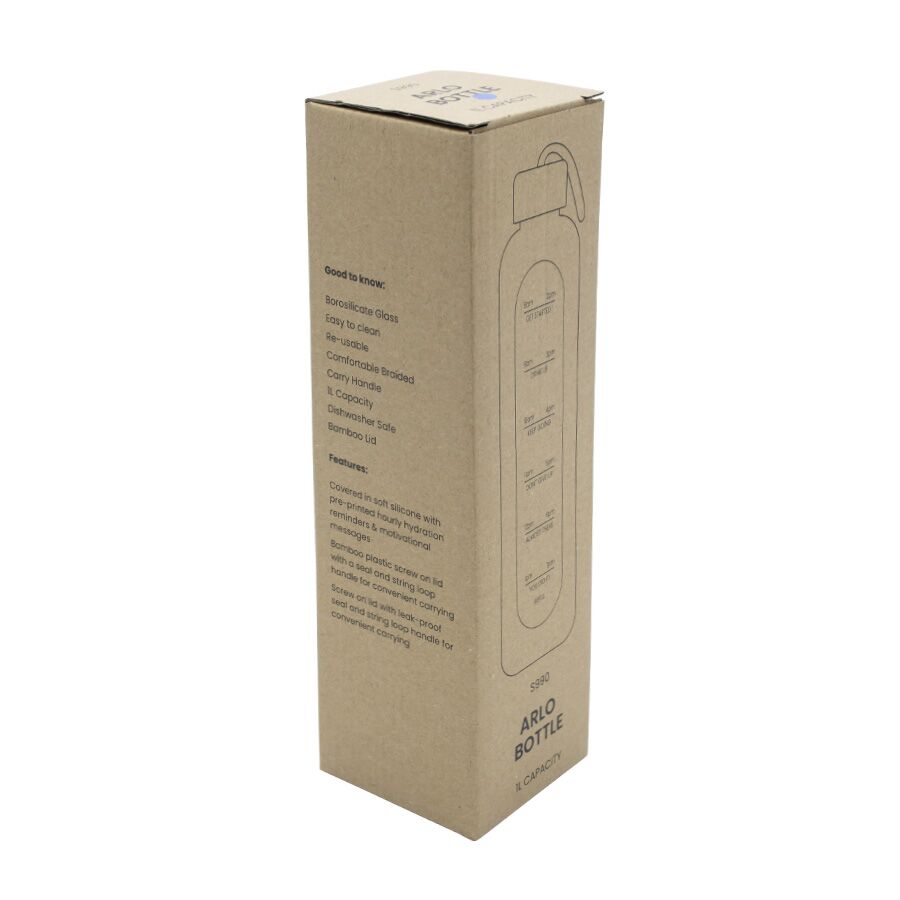 Arlo 1L Glass Water Bottle