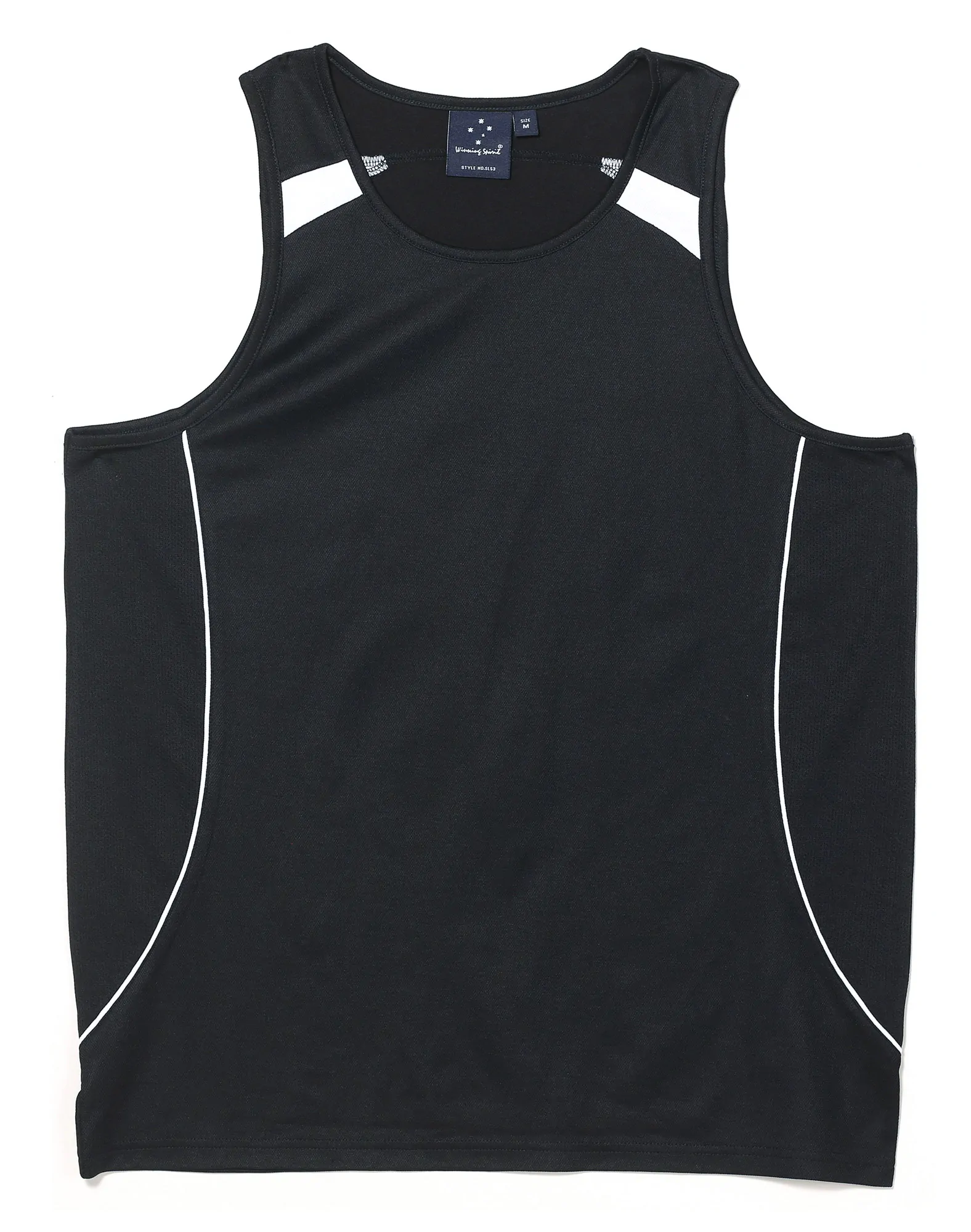 SL53_BlackWhite_l Legend Singlet Men’s