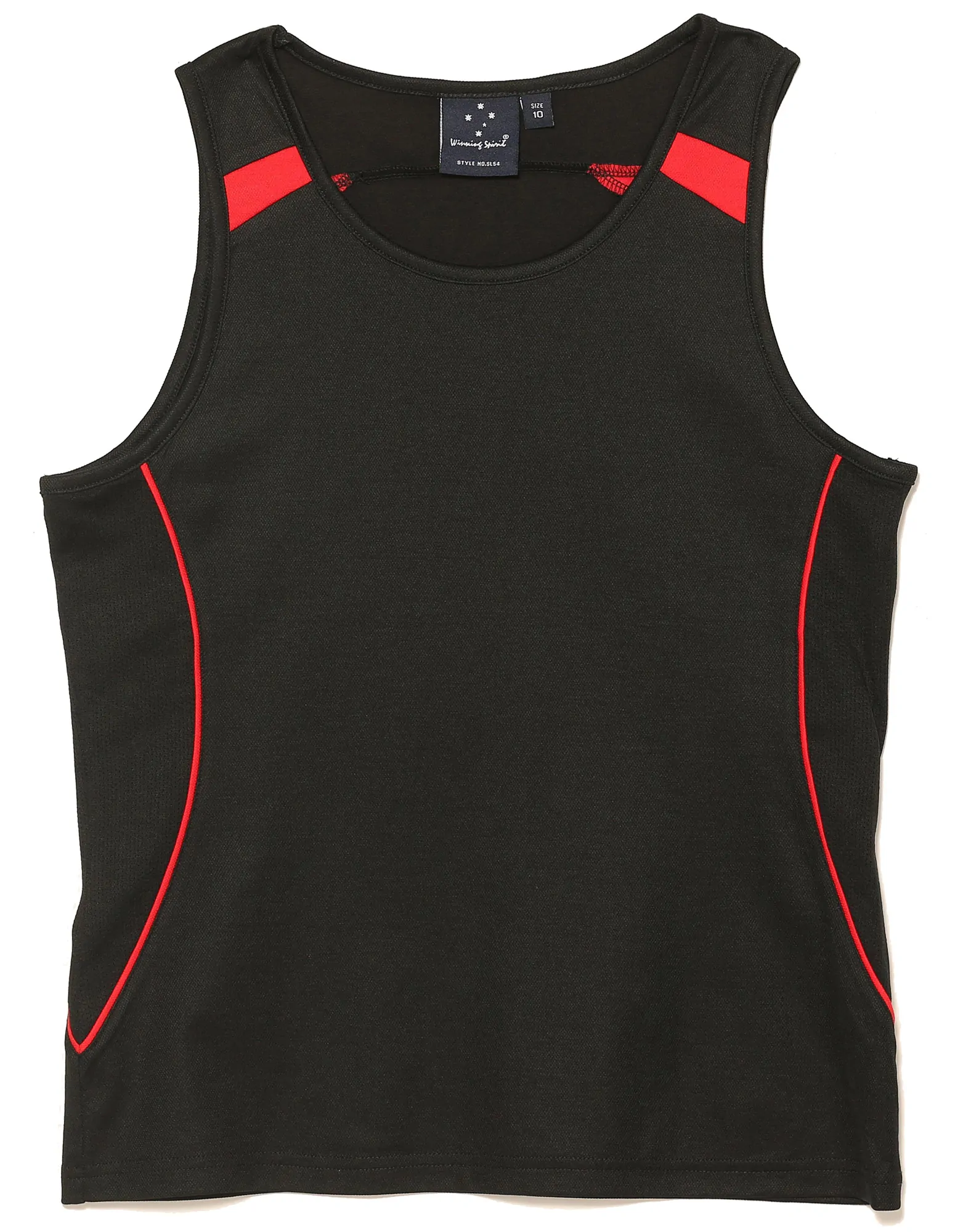 SL54_BlackRed_l Legend Singlet Ladies’