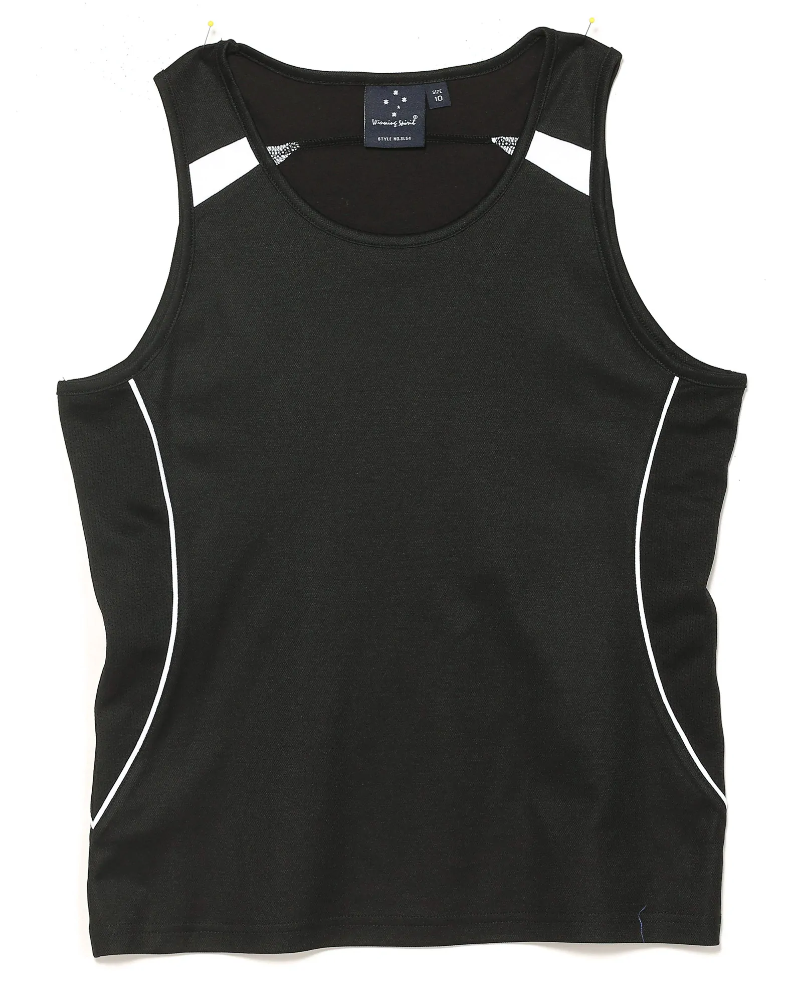 SL54_BlackWhite_l Legend Singlet Ladies’