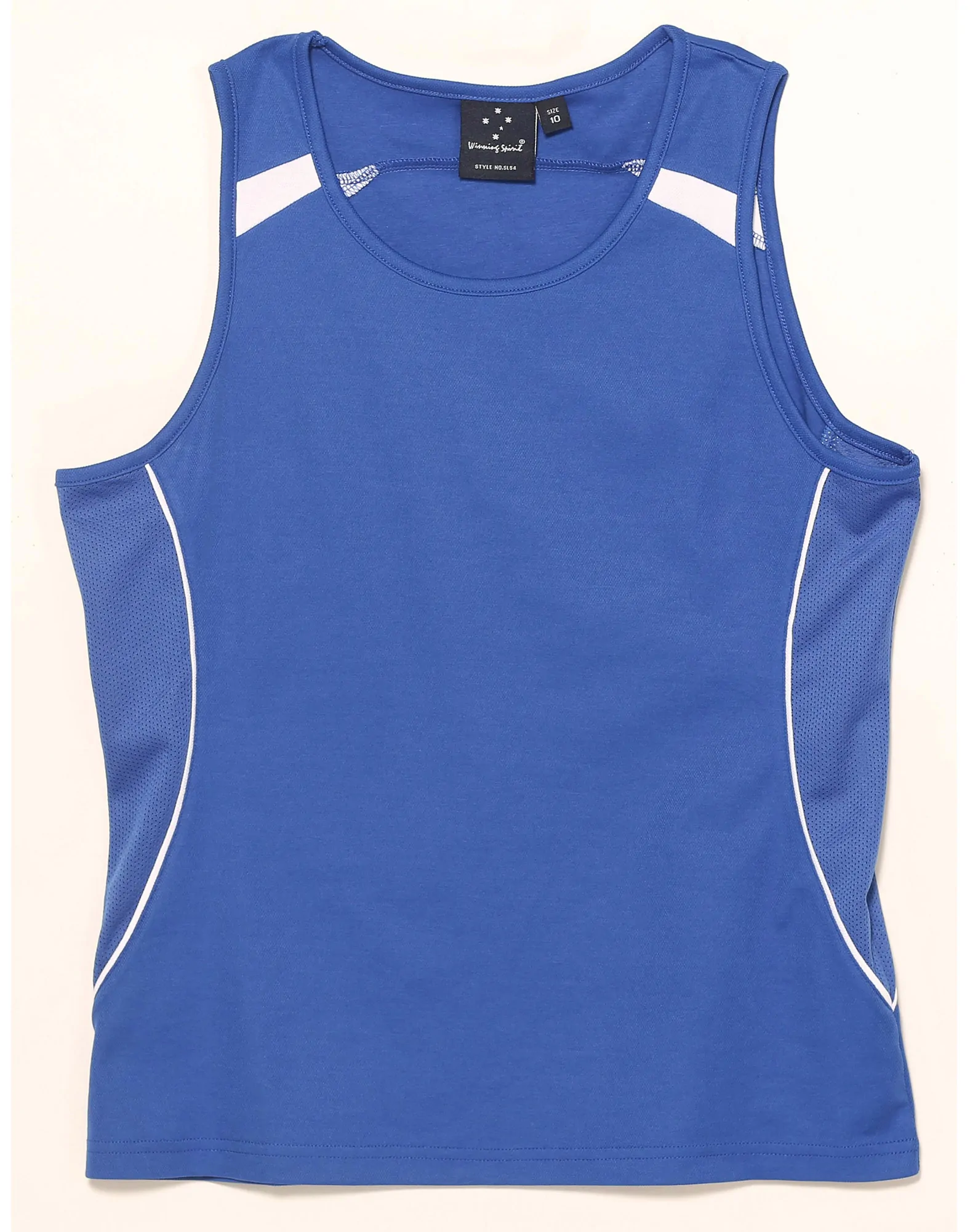 SL54_RoyalWhite_l Legend Singlet Ladies’
