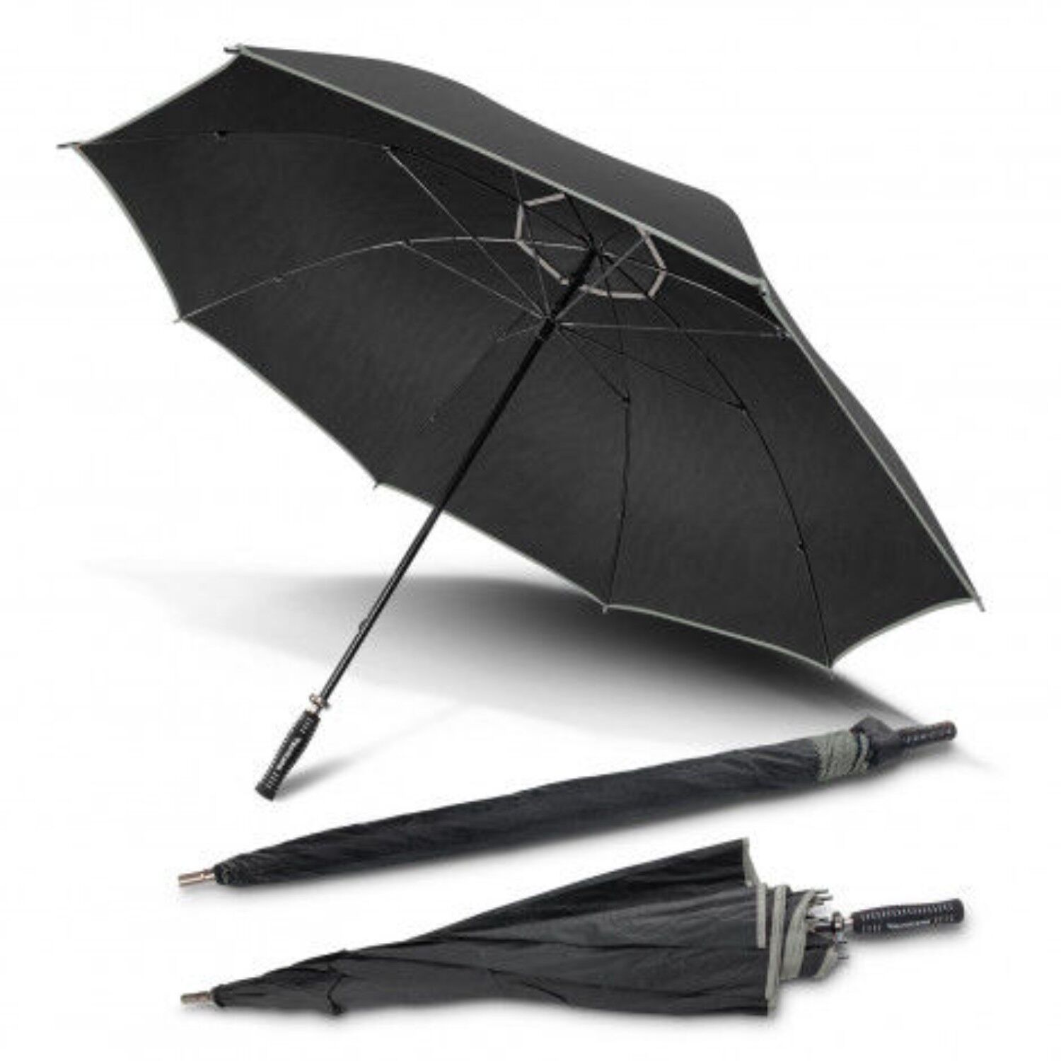 WG006_reflectiveblack Hurricane Sport Umbrella