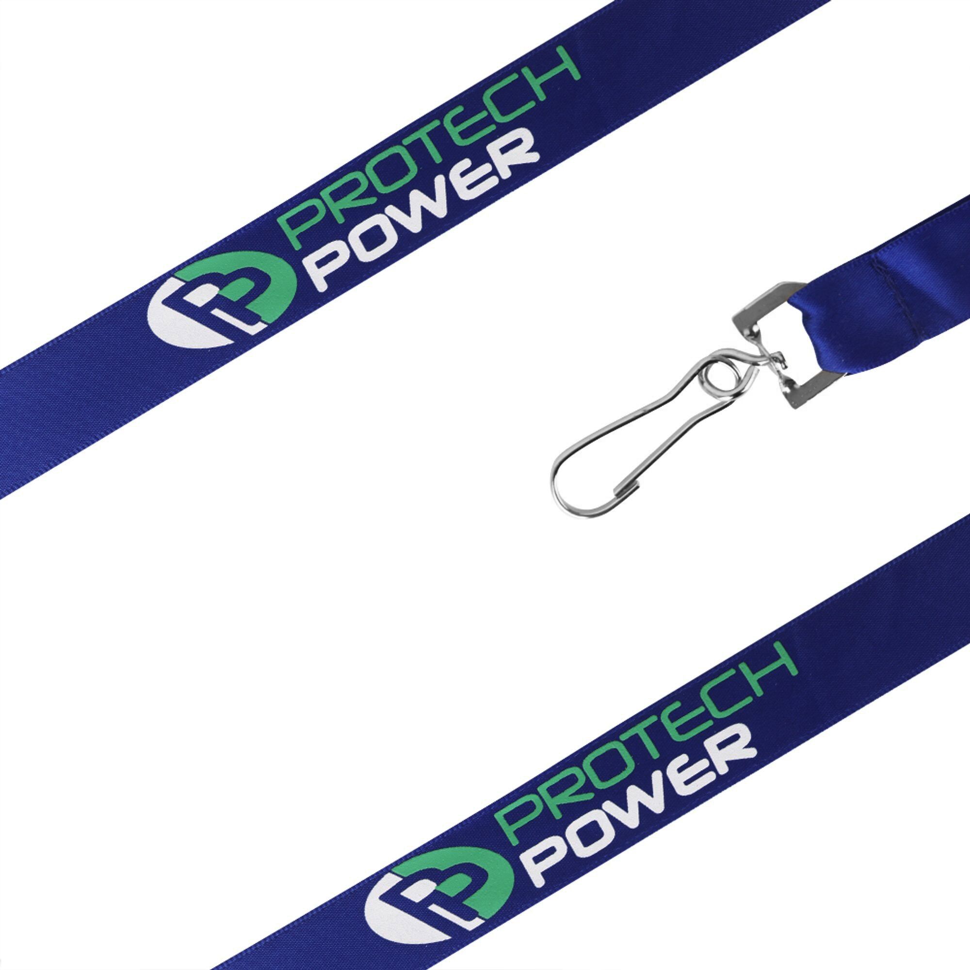 blue Satin Lanyard