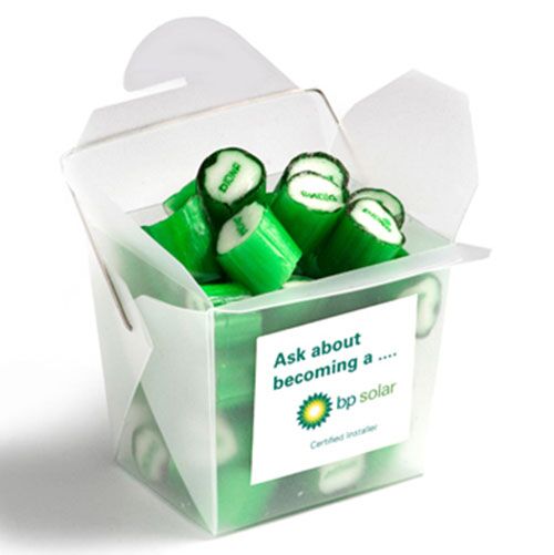 Frosted Noodle Box with Personalised Rock Candy 100g