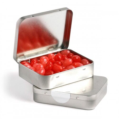 Rectangle Hinge Tin Fillled with Jelly Beans 65G