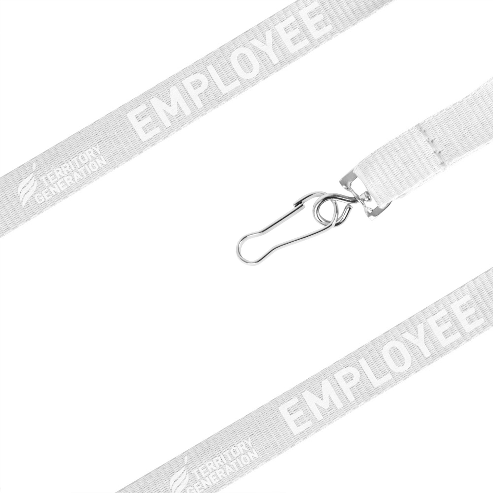 white Poly Hold Lanyard