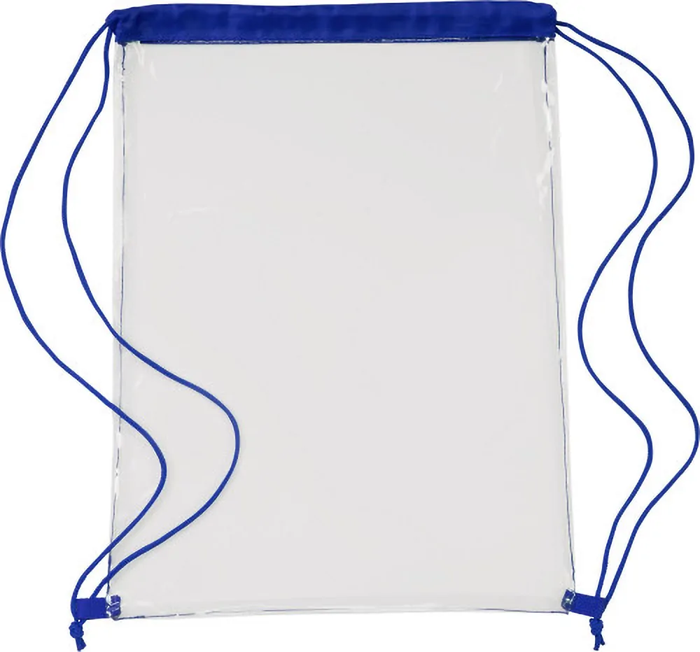 0927_royal-blue Transparent Drawstring Backpack