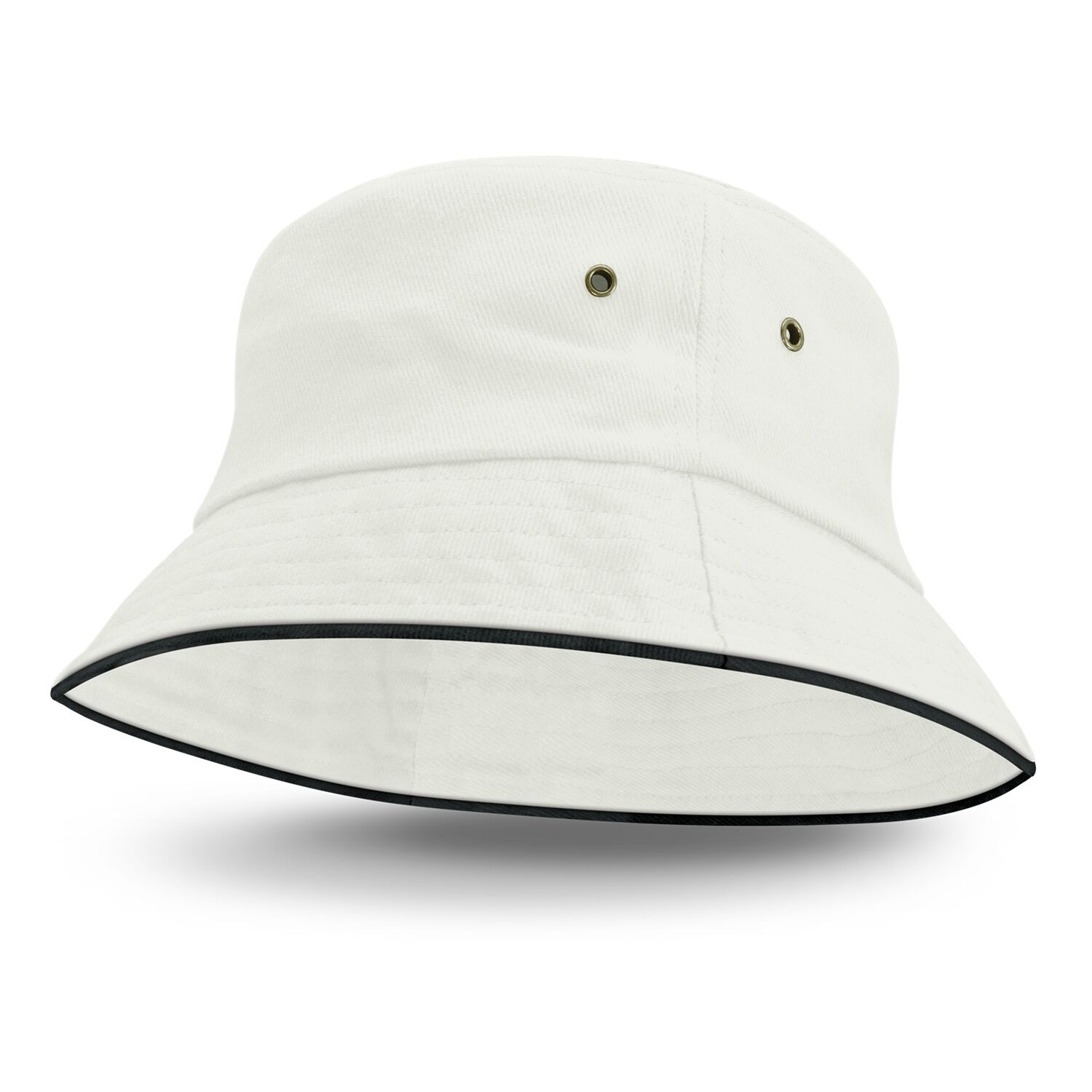 Coastal Bucket Hat – Black Trim