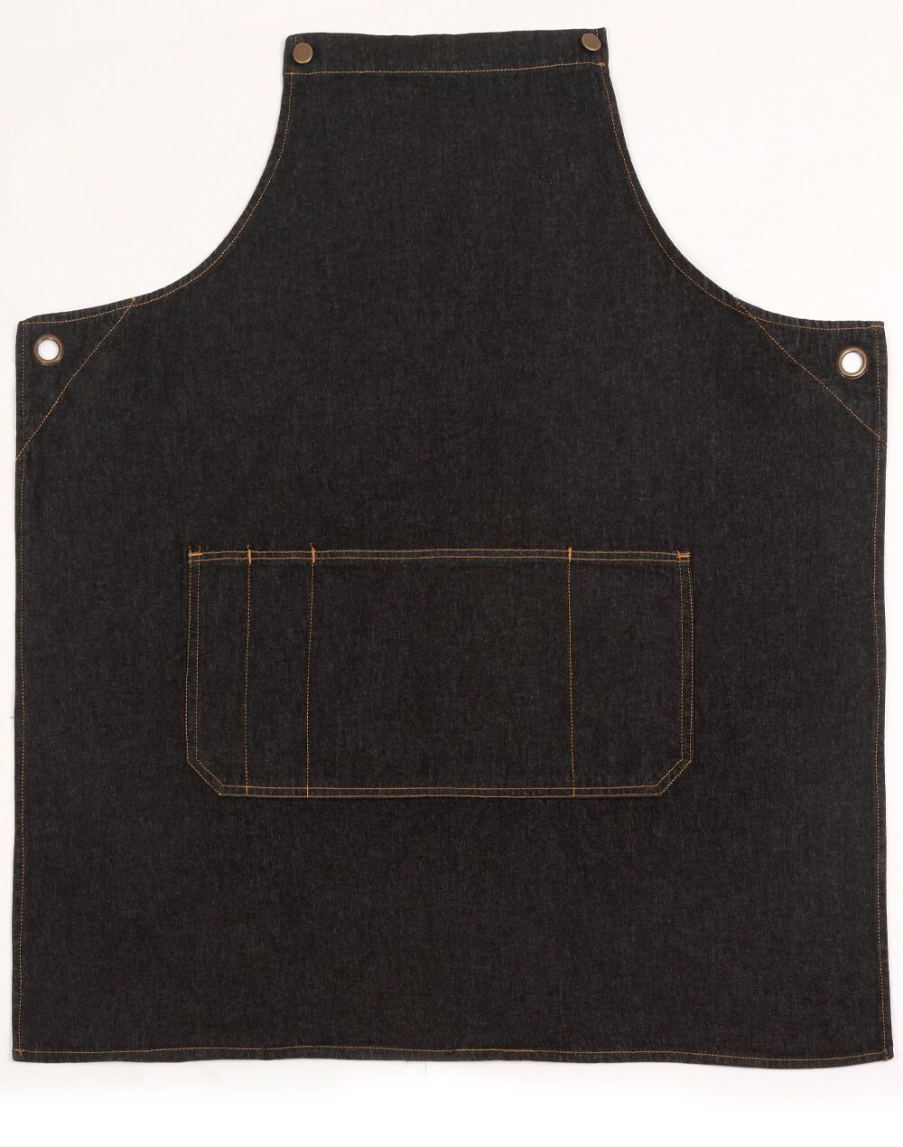 AP09_Black_l East Village Denim Bib Apron