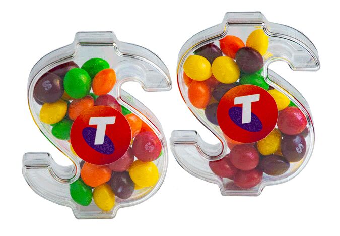 Acrylic Dollar with Skittles 40g