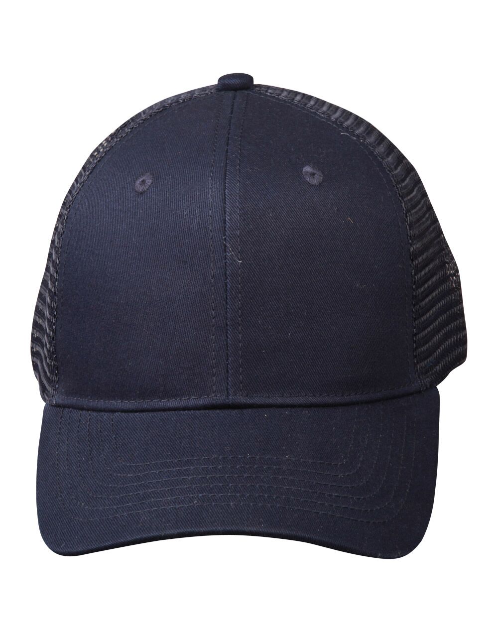 CH89_NavyNavy_l Premium Cotton Trucker Cap