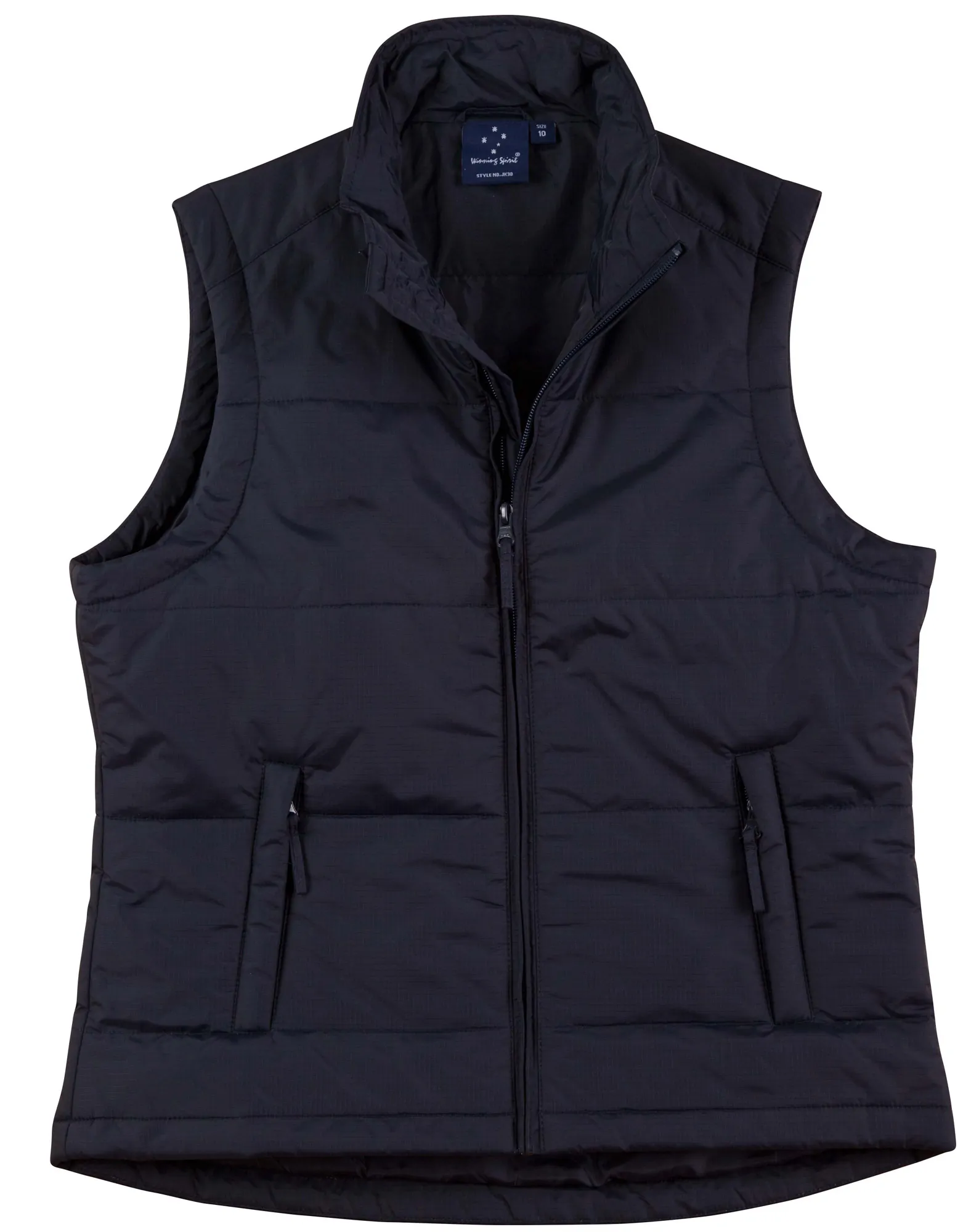 JK30_Navy_l Rip-stop Padded Vest Ladies’