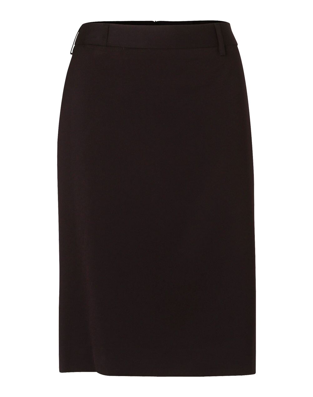 M9471_Navy_l Women’s Poly/Viscose Stretch Mid Length Lined Pencil Skirt