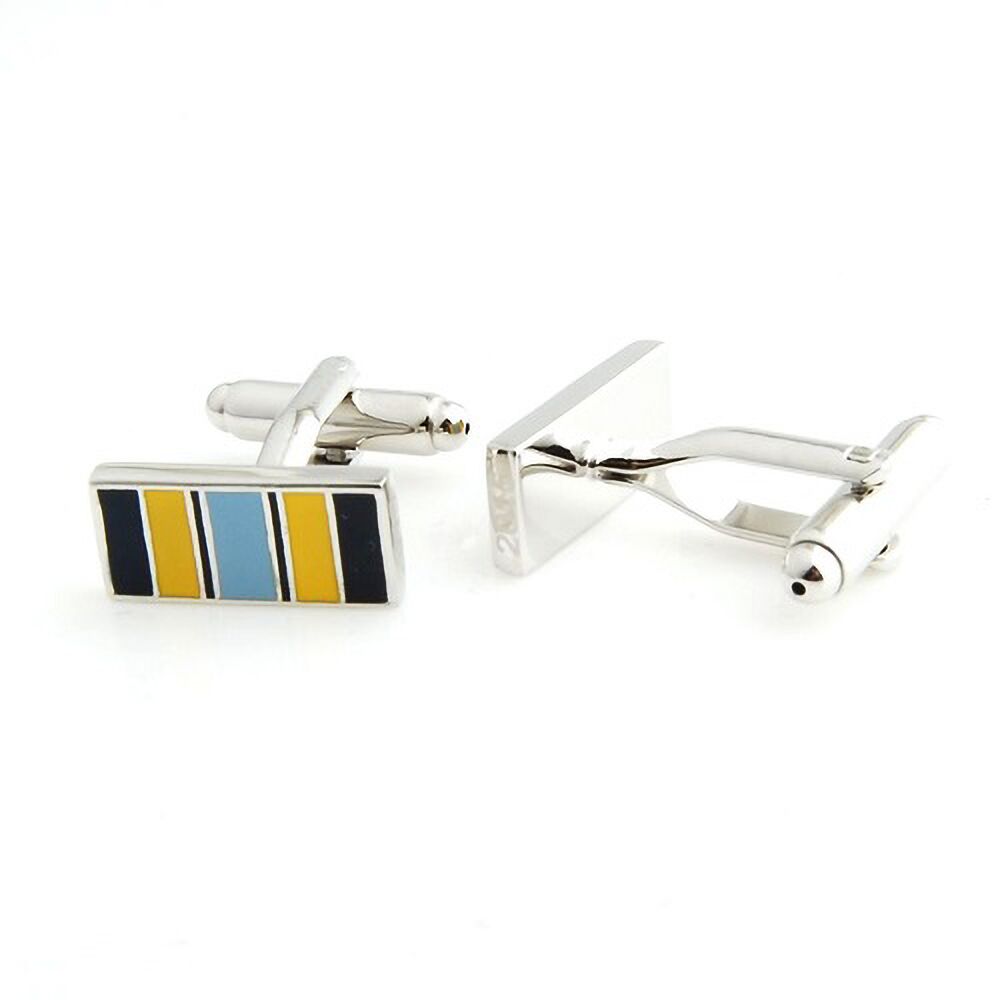 OFFESC_sample4 Custom Made Enamel Stripe Cufflinks