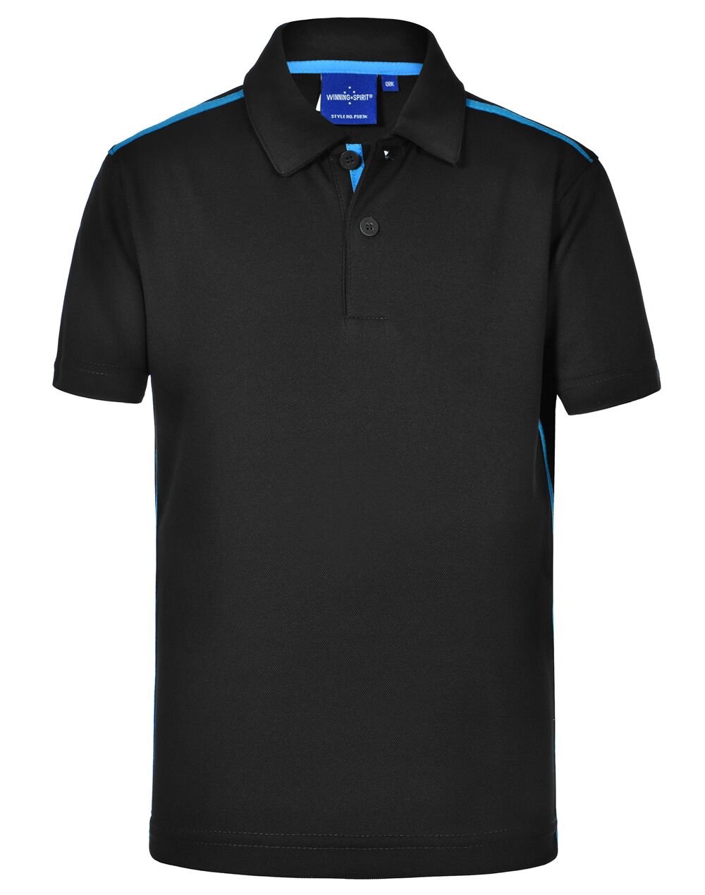 PS83K_BlackCyan_l Staten Polo Shirt Kid’s