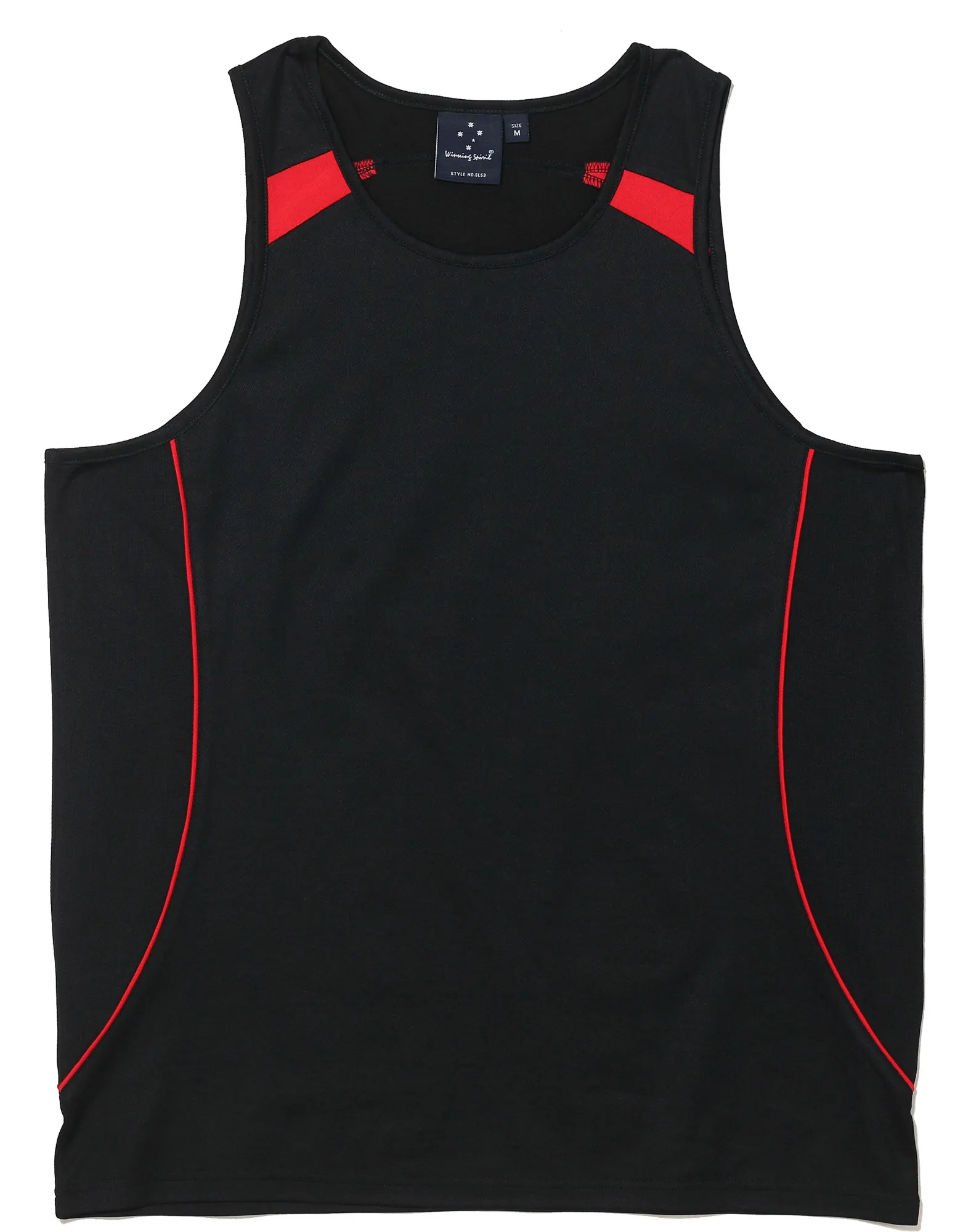 SL53_BlackRed_l Legend Singlet Men’s