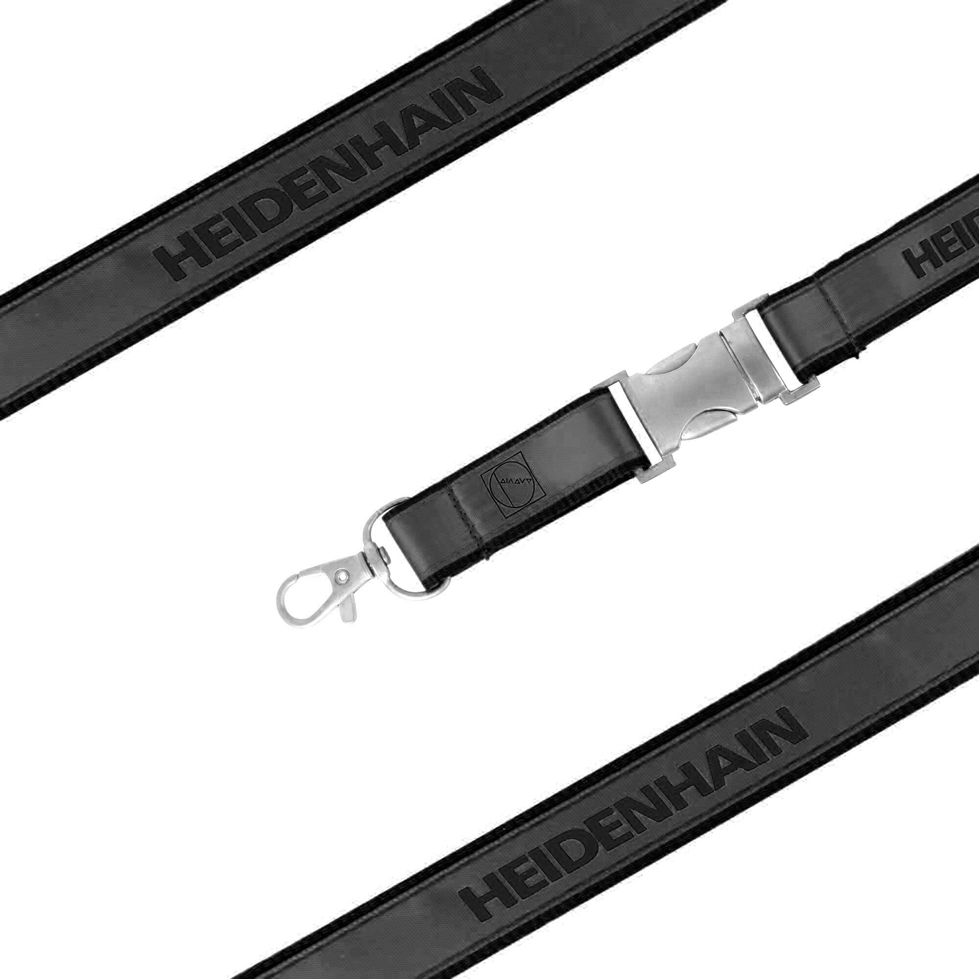 black Poly Satin Lanyard