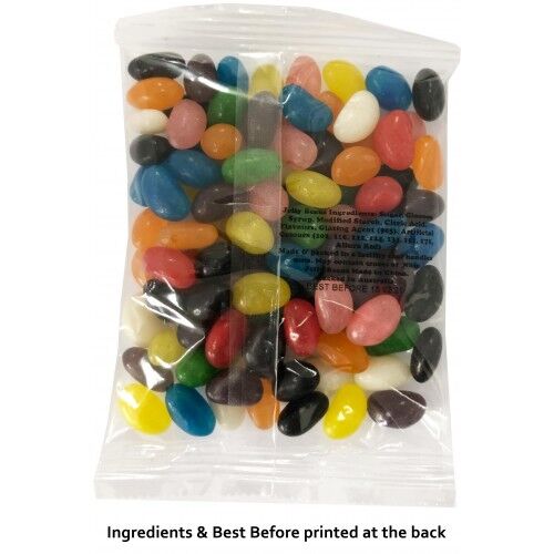 Mixed or Corporate Coloured Jelly Beans in 100g bag