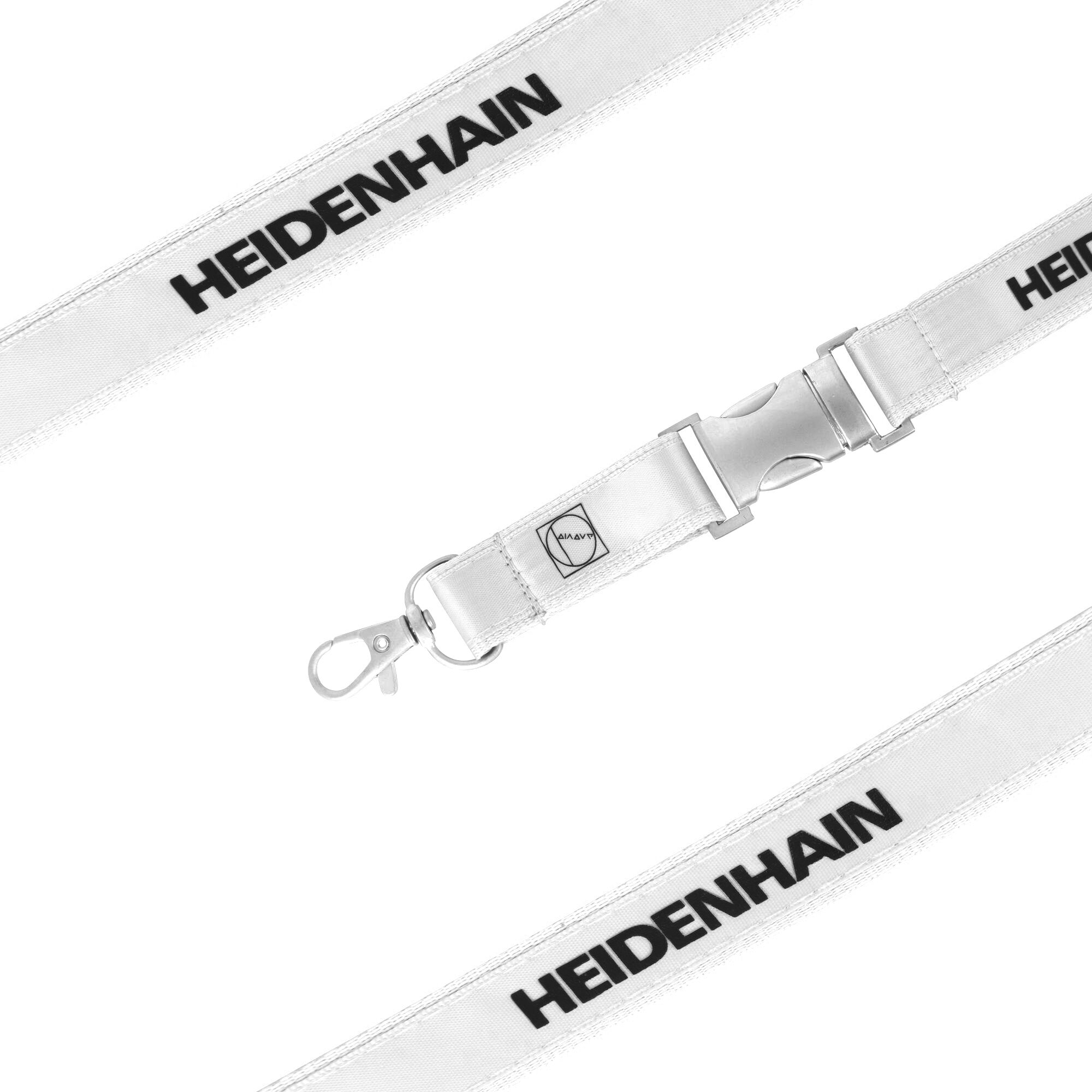 white Poly Satin Lanyard